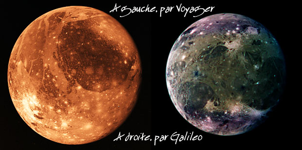 Ganymde par voyager et galileo